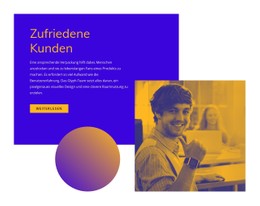 Zufriedene Und Zufriedene Kunden CSS-Rastervorlage