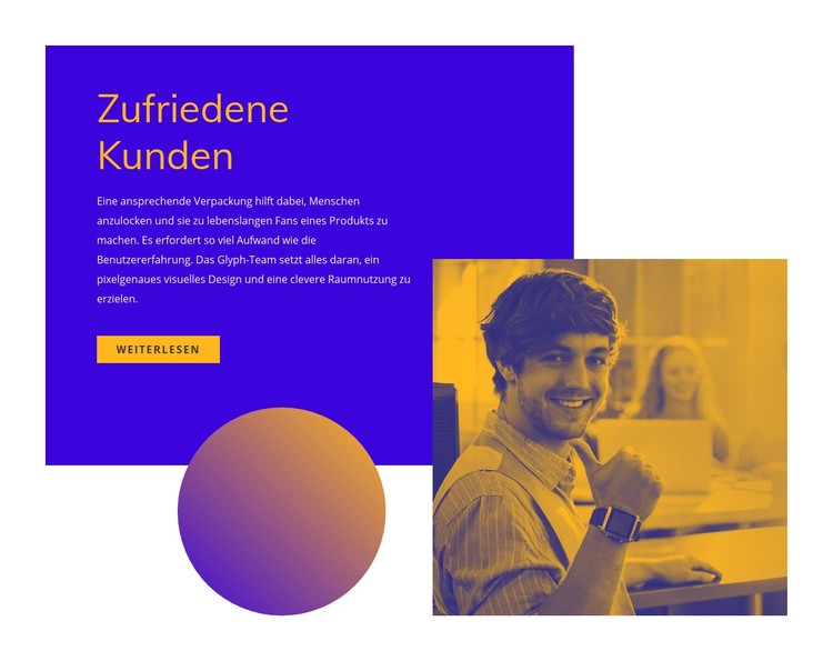 Zufriedene und zufriedene Kunden CSS-Vorlage