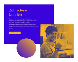 Zufriedene Und Zufriedene Kunden - Bootstrap-Vorlage