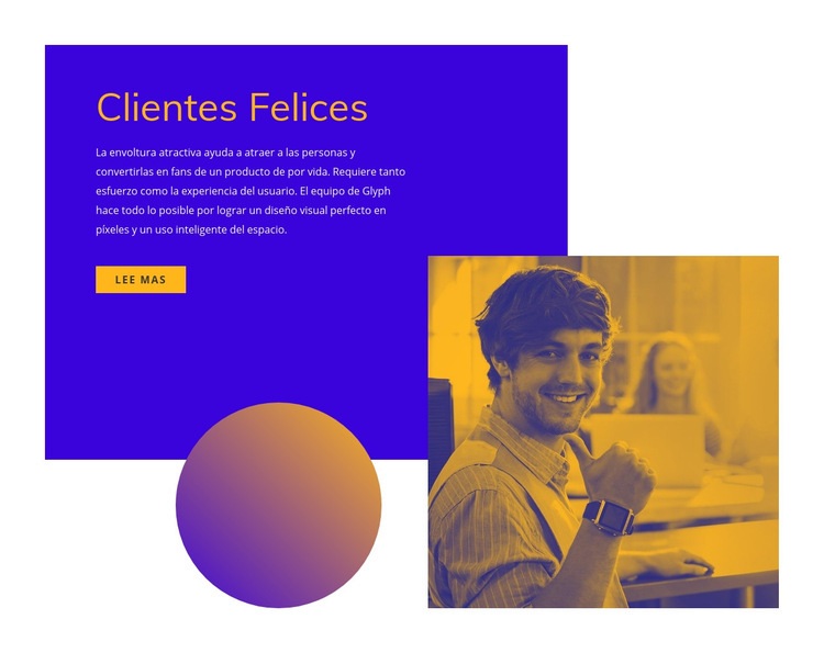 Clientes felices y satisfechos Plantilla HTML5