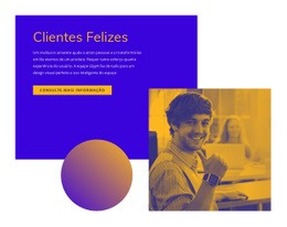 Clientes Felizes E Satisfeitos - Modelo De Site De Arrastar E Soltar