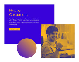 Happy And Satisfied Customers - Free Website Template