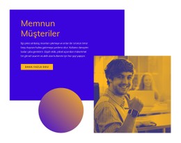 Mutlu Ve Memnun Müşteriler CSS ızgara Şablonu