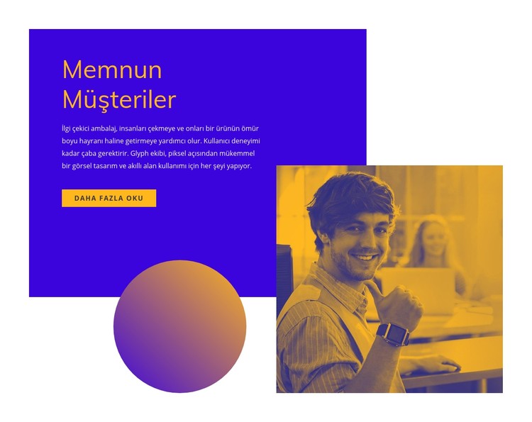 Mutlu ve memnun müşteriler CSS Şablonu