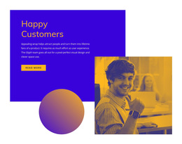 Happy And Satisfied Customers - Web Page Design