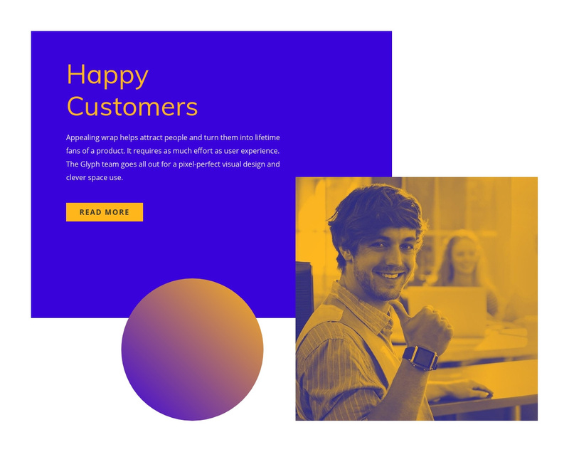 Happy and satisfied customers Web Page Design