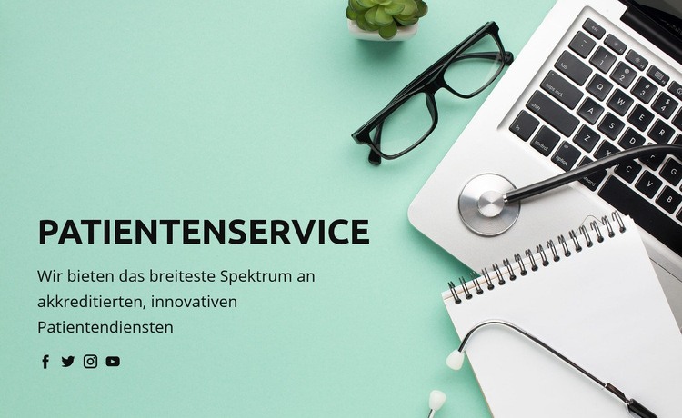 Über Gesundheitswesen und Medizin Landing Page