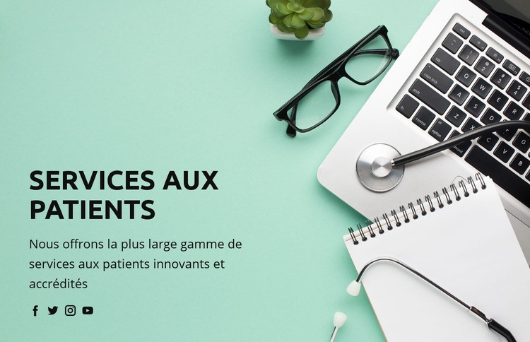 À propos des soins de santé et de la médecine Modèle de site Web