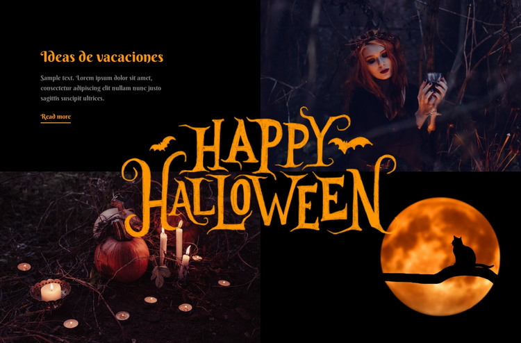 Felices fiestas de helloween Plantilla HTML