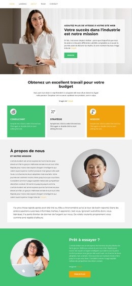 Simple & Intuitif - Belle Page De Destination