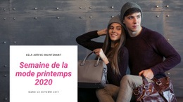 Semaine De La Mode Du Printemps Un Modèle De Site Web D'Agence