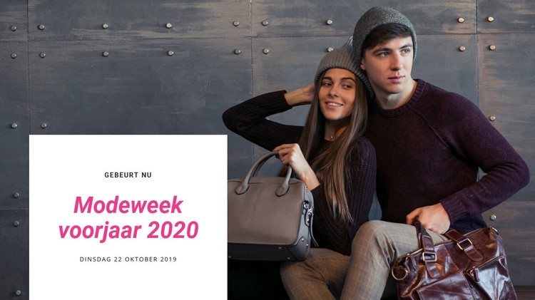 Lente fashion week Website Builder-sjablonen