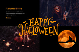 Fijne Halloween-Vakantie - Eenvoudig Websitesjabloon