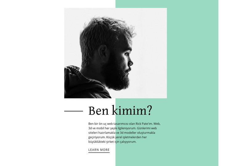 Serbest grafik tasarımcısı HTML Şablonu