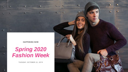 Spring Fashion Week - Drag & Drop Web Page Design