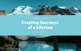 CSS Layout For Creating Journeys Of A Lifetime
