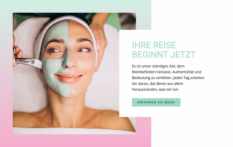 Face Spa Reinigungston Website-Modell