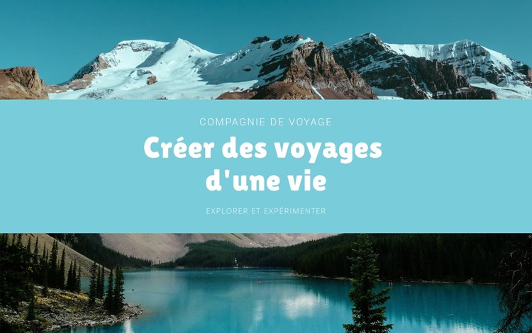 Créer des voyages d'une vie Modèle CSS