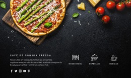 Design De Site Para Pizza Acabada De Fazer Fantástica