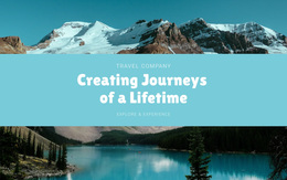 Responsive Web Template For Creating Journeys Of A Lifetime
