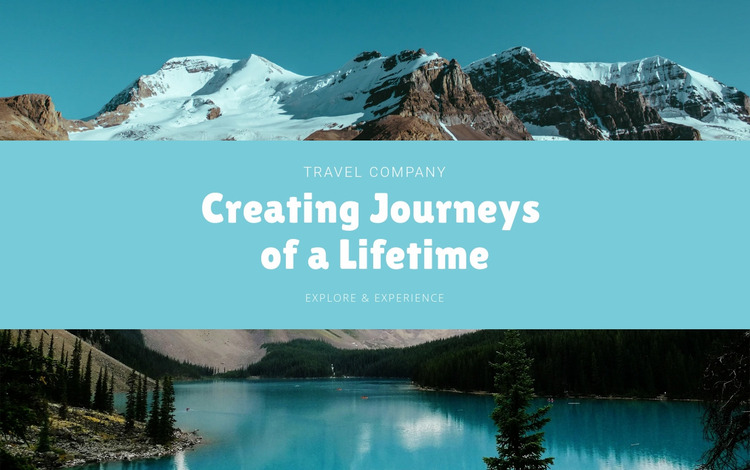 Creating journeys of a lifetime  Website Mockup