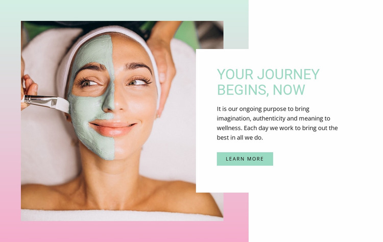 Face spa purifying clay Website Mockup