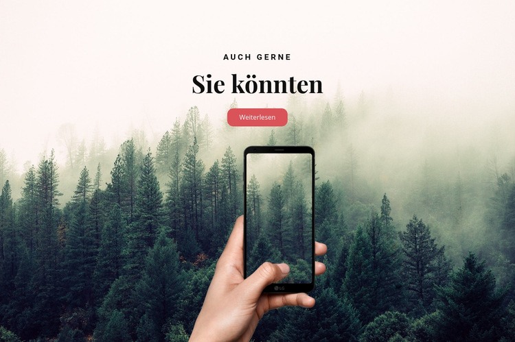 Reise-App in Ihrem Telefon Website design
