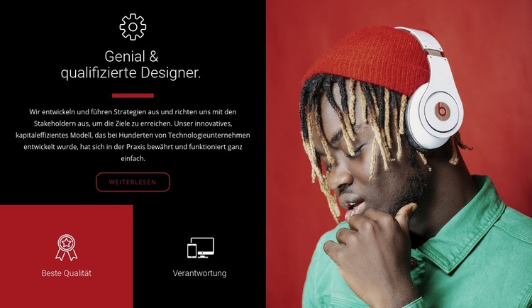 Erfahrene Designer Website design