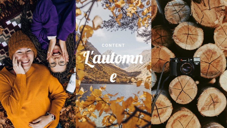 Joyeux automne Page de destination