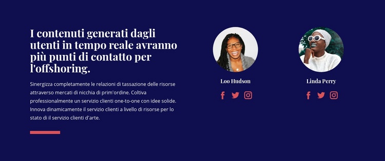 Il nostro team di stilisti Costruttore di siti web HTML