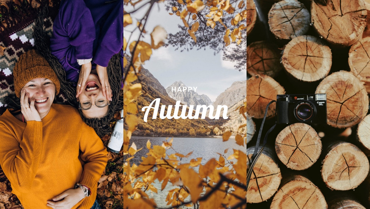 Happy autumn  One Page Template