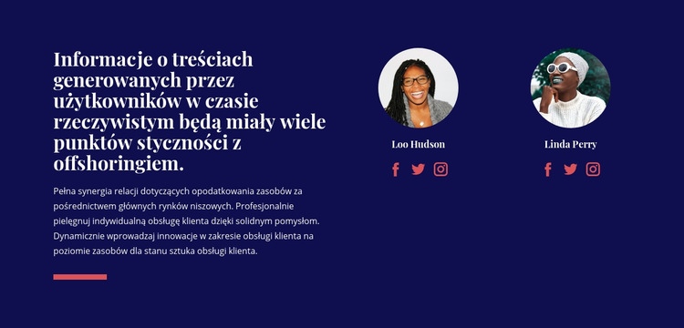 Nasz zespół stylistów Kreator witryn internetowych HTML