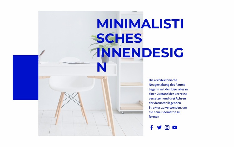 Ein lagom Wohnraum HTML Website Builder