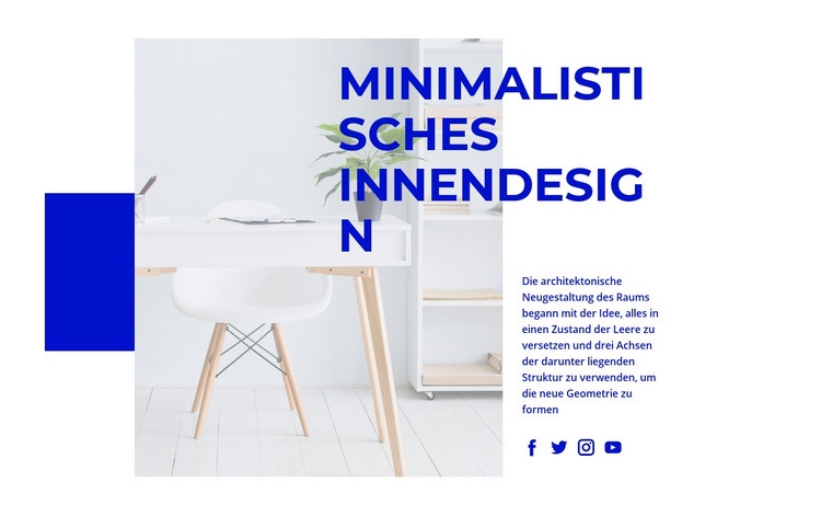 Ein lagom Wohnraum Website Builder-Vorlagen