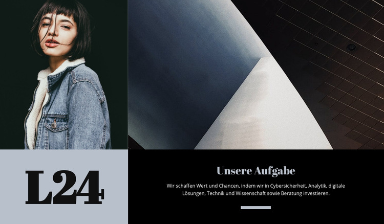 Unsere Mission und wachsen Website-Vorlage