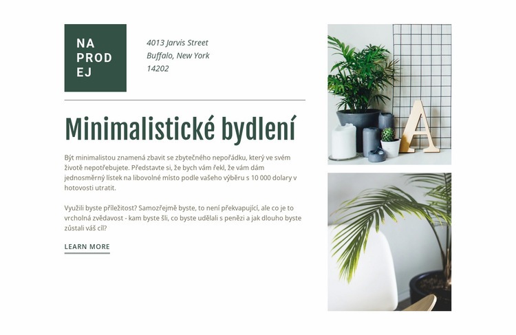 Skandinávský design Šablona webové stránky