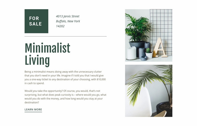 Scandinavian design Elementor Template Alternative