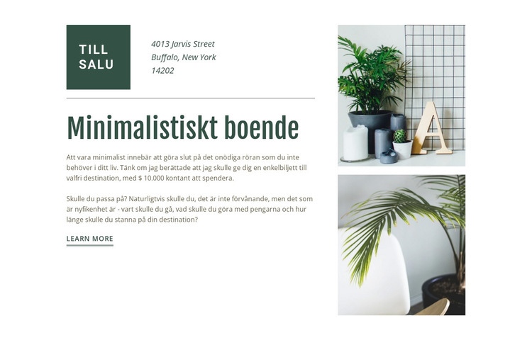 Skandinavisk design HTML-mall