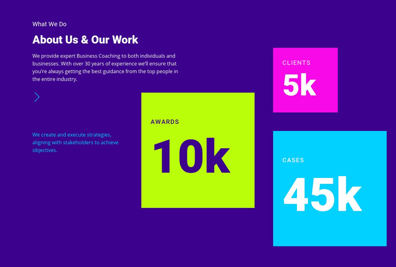 About Us and Our Work Web Page Design