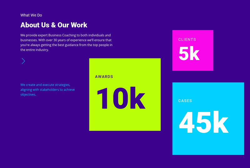 About Us and Our Work Wix Template Alternative