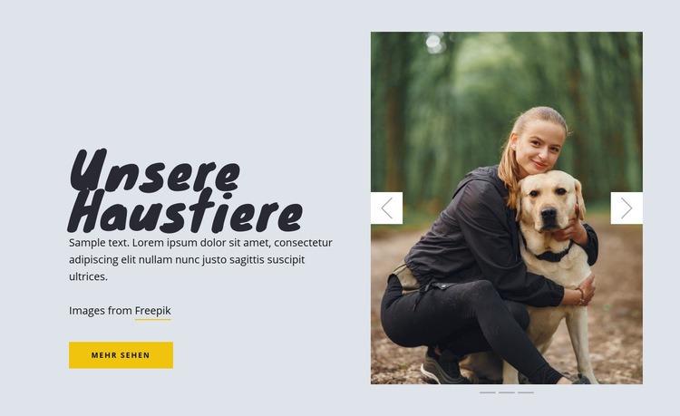 Unsere Haustiere Joomla Vorlage