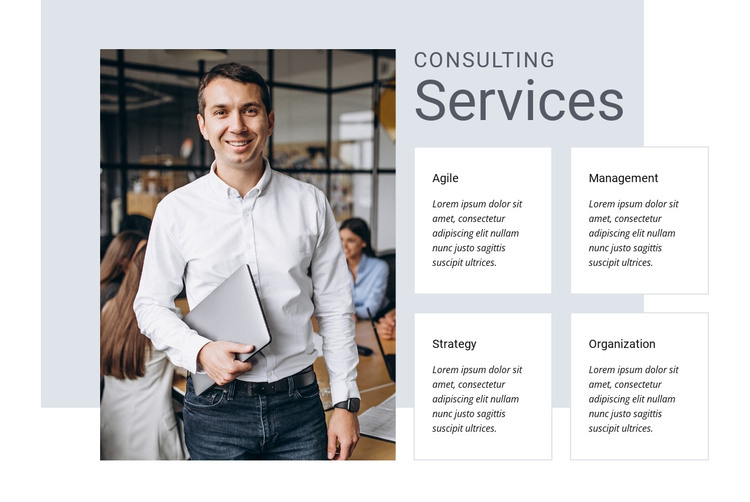Leadership, management, and team building HTML Template