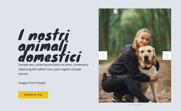 I nostri animali domestici Costruttore di siti web HTML