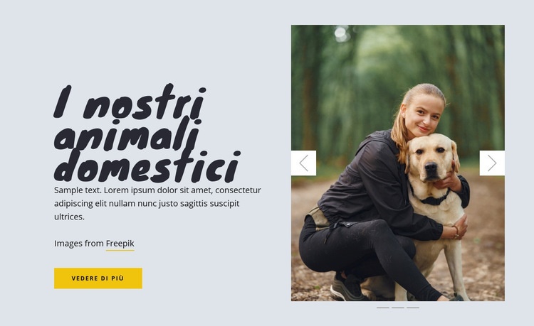 I nostri animali domestici Progettazione di siti web