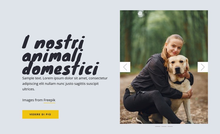 I nostri animali domestici Modello HTML