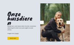 Onze Huisdieren - HTML Web Page Builder