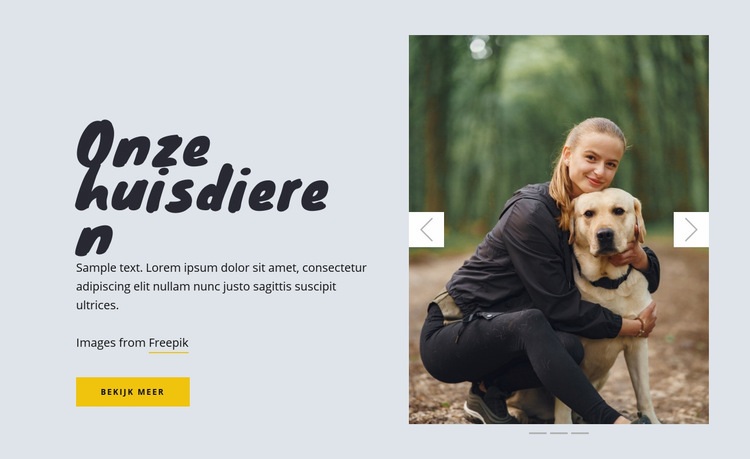 Onze huisdieren Html Website Builder