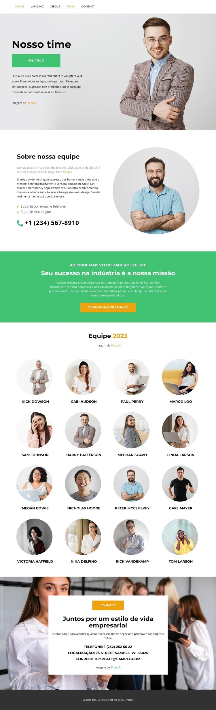 Ferramenta de plataforma cruzada Landing Page