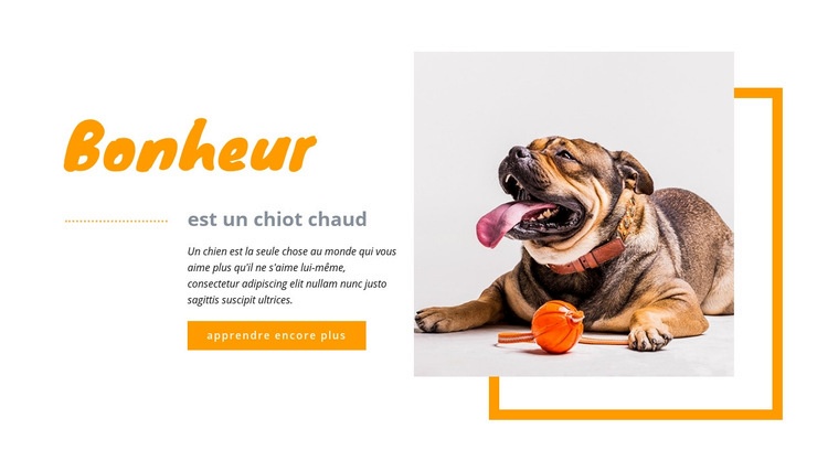 Chiot chaud bonheur Conception de site Web