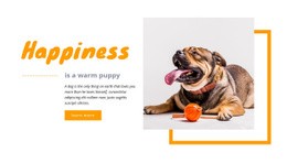 Happy puppy - Html Code Example by Nicepage